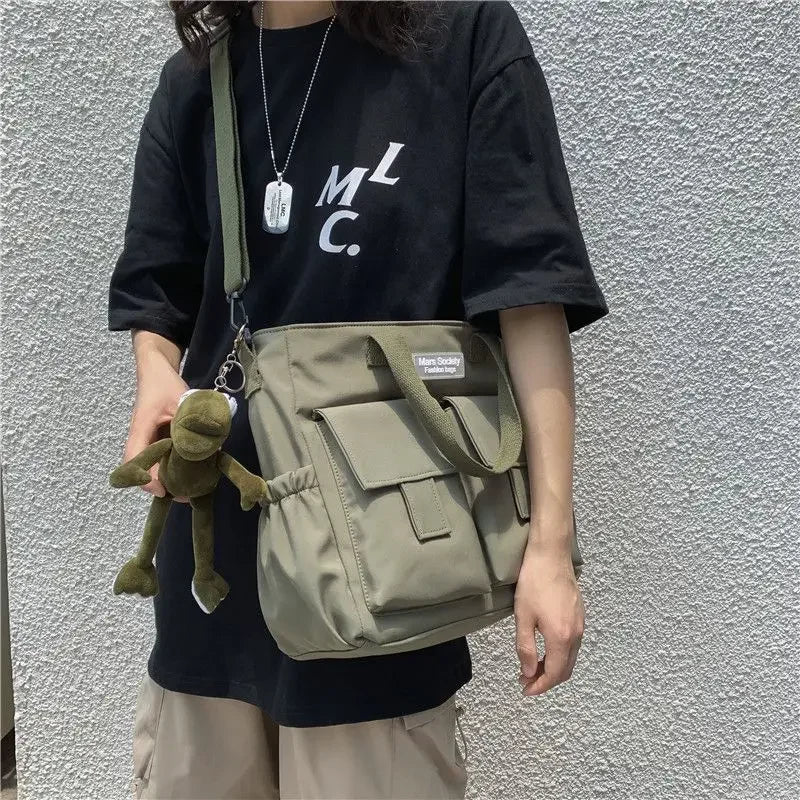 Women's Waterproof Multi-Pocket Nylon Shoulder Bag