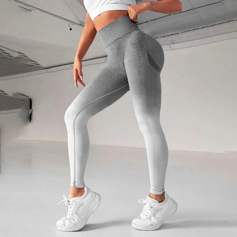 Women's Seamless Gradient High-Waist Performance Leggings
