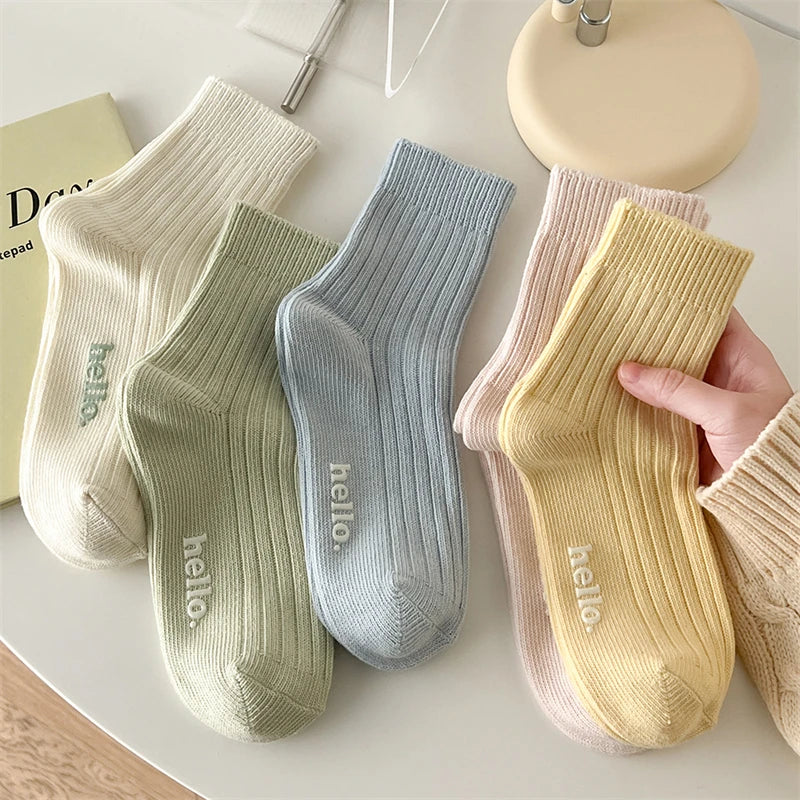 Women's Cotton Blend Casual Socks - Soft & Breathable