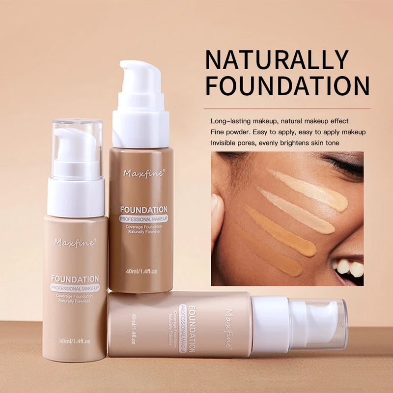 MAXFINE Liquid Foundation - Waterproof Long-Lasting Concealer