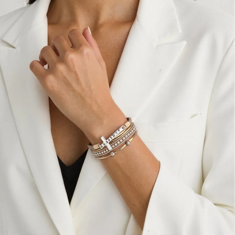 Bohemian Cross Bracelet - Western Style Chain Bracelet for Women